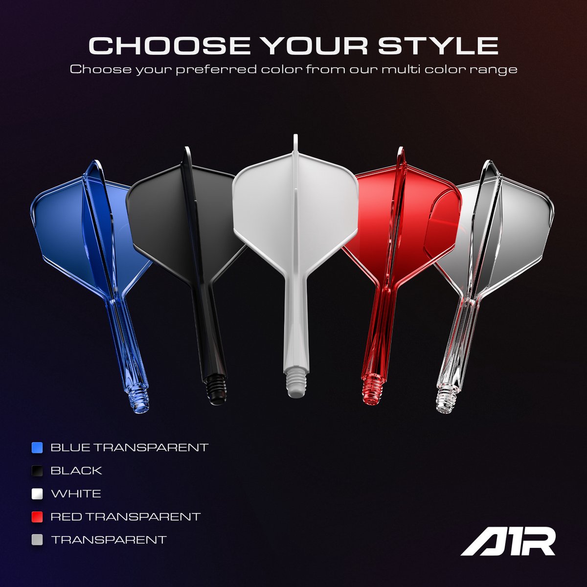 GOAT Air Red Clear NO6 - Dart Flights Inbetween