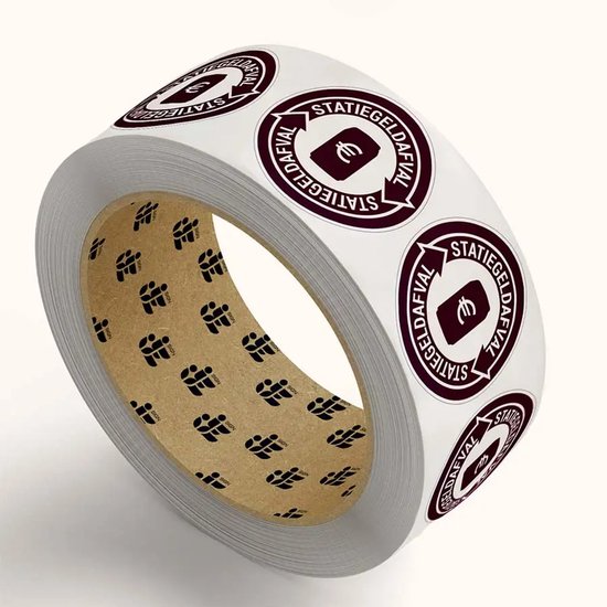 Statiegeld blik stickers op rol - 7,5 cm - 318 stickers per rol | bol