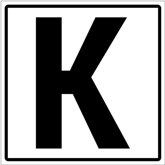 Letter K sticker - 40 x 40 cm | bol