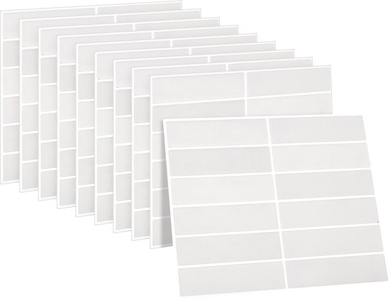 Dekorix plaktegels - Set van 10 zelfklevende tegels - Tegelstickers - Keuken - Badkamer - 29*22.9cm - Licht grijs