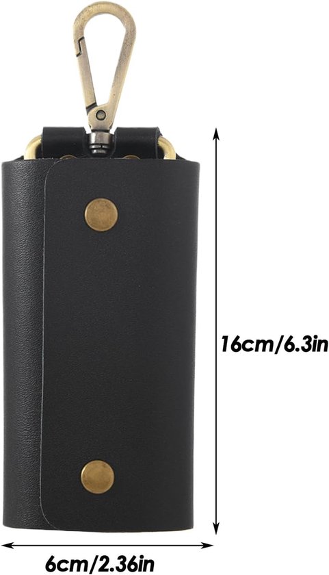Volkswagen 15D087400 portemonnee R van leer/polyester, zwart
