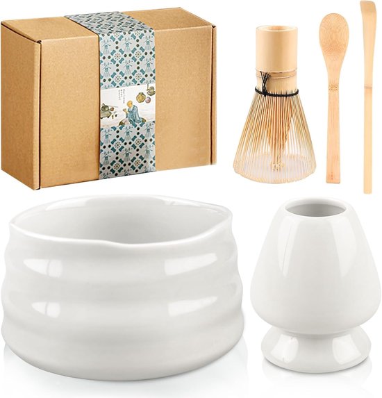 Geschenkverpakking Matcha Garde Houder Matcha Kom Met Schenktuit Matcha Schaal Gemakkelijk Schoon Te Maken En Op Te Bergen Matcha Set(Matte white 5-piece set Geschenkverpakking Matcha Garde Houder Matcha Kom Met Schenktuit Matcha Schaal Gemakkelijk Schoon Te Maken En Op Te Bergen Matcha Set(Matte white 5-piece set