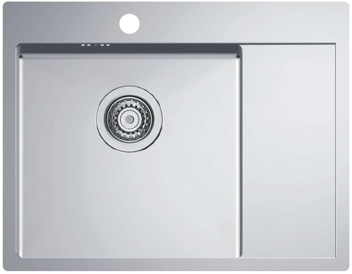 Alveus Quarto - Spoelbak 62x48 cm, links, rvs 1124383