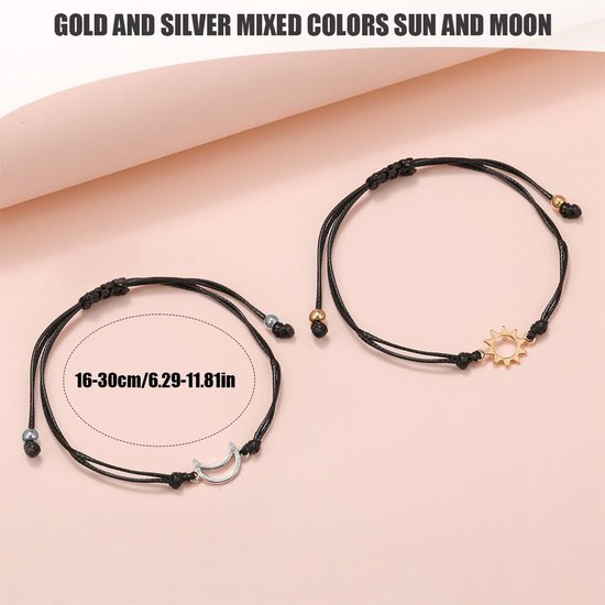 simarro 2 bijpassende armbanden, vlinder-vriendschapsarmbanden, verstelbare armband voor beste vrienden, handgemaakte sieraden voor koppels, cadeaus voor vrouwen, koppels en vrienden, 27cm, Zink