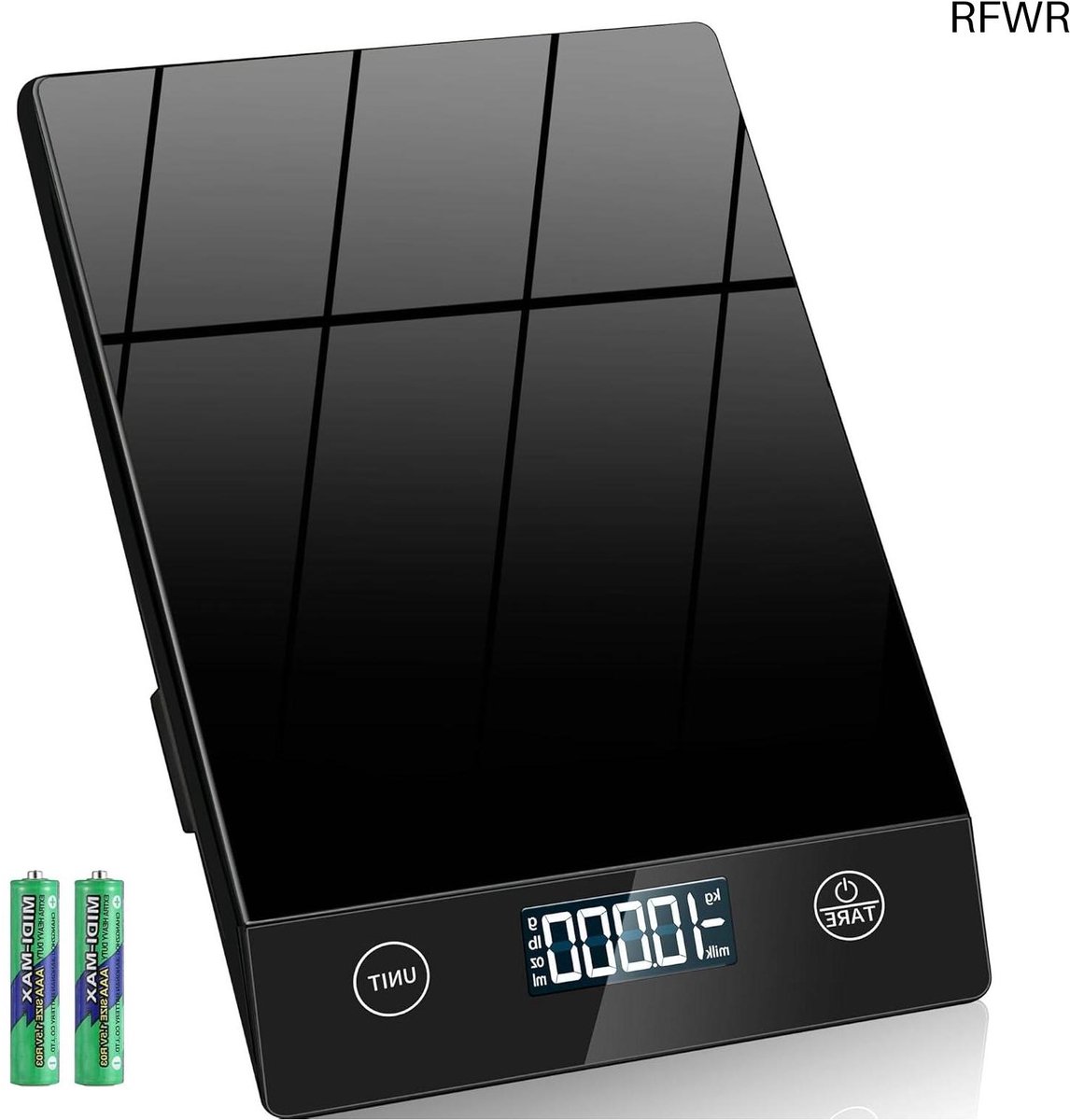 RFWR® Digitale keukenweegschaal met nauwkeurige tarra-functie en touchscreen