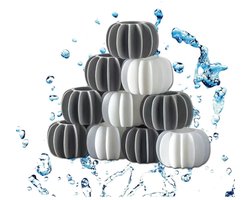 Daity 50-pack - Herbruikbare anti-klit wasballen voor wasmachines - siliconen stoomdrogerballen (grijs en wit)