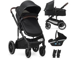 Deryan Noa Kinderwagen 3-in-1 - Wandelwagen met Autostoel - Zwart