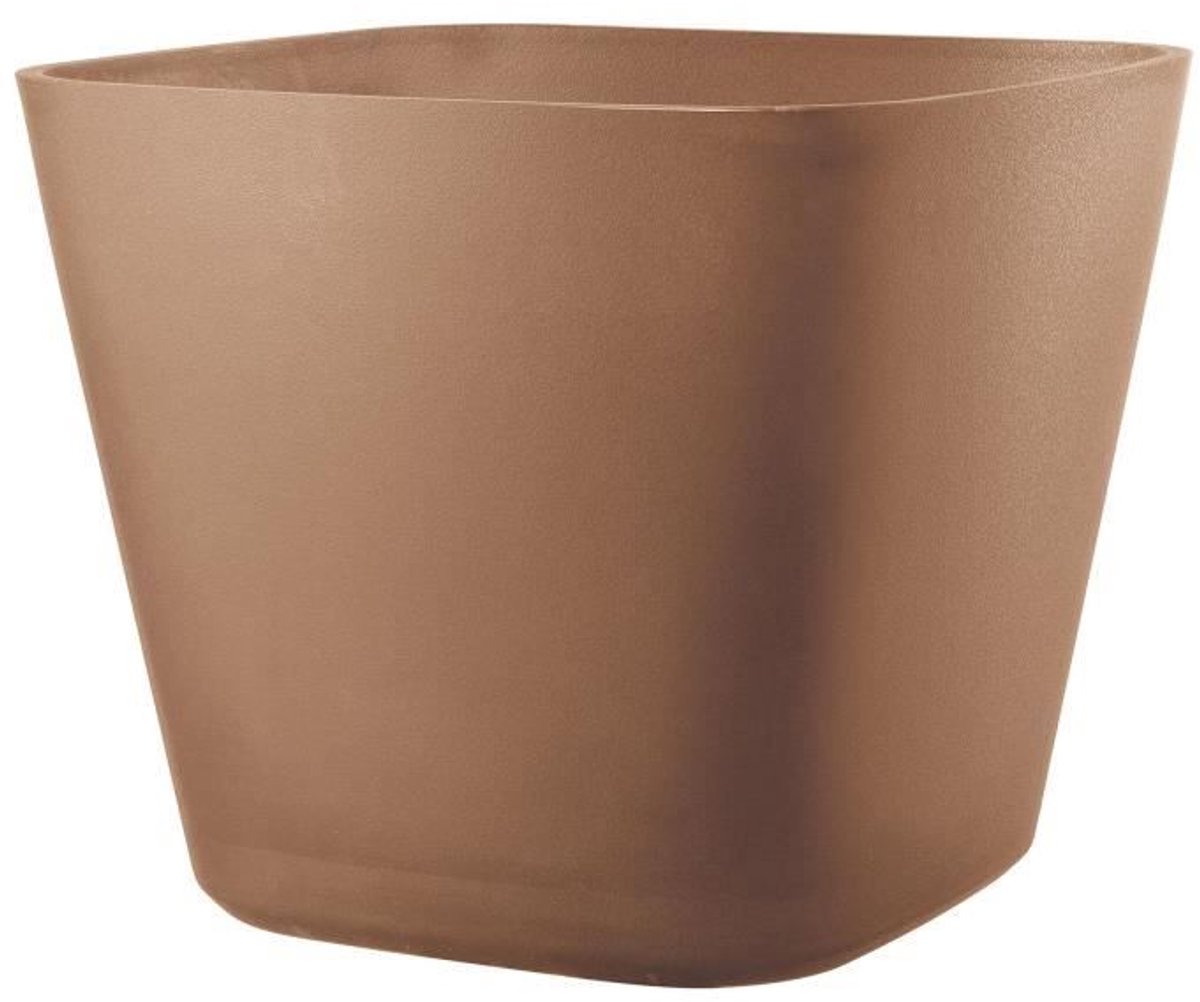 DEROMA Origin vierkante bloempot - 28 x 23,5 cm- 12 L - Terracotta