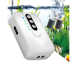 Inovra Plus - Aquarium luchtpomp oplaadbaar Instelbare luchtopbrengst 2W krachtige zuurstofpomp voor vissen buitenaquarium stroomstoring.