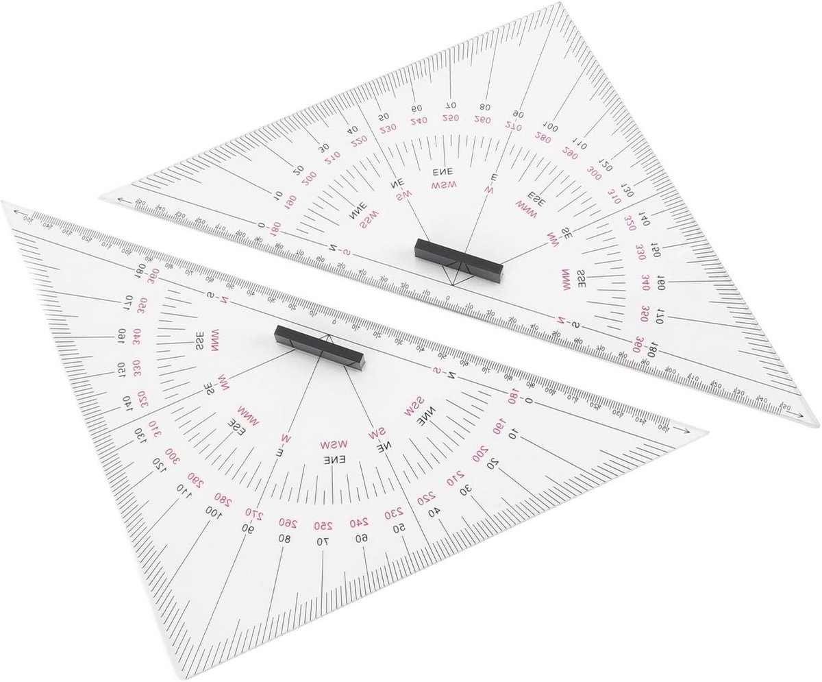 ### Acryl Marine Triangle Clearesceles Triangle Ruler Chart - Nautische Navigatie Gereedschap voor Nauwkeurige Metingen - Handige Architecten Set