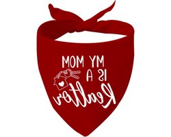Allecto Plus - Grappige Honden Bandana voor Makelaars Moeder/Vader - Real Estate Agent Honden Bandana Cadeau - Zwart FUN THEMES - MOM IS A Realtor D - 1 Stuk