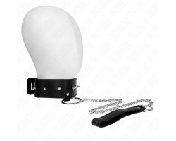 KINK - KETTING 65 cm MET RIEM MET ZILVEREN STUDS, VERSTELBAAR 36-43 CM X 5 CM | KINKY | KETTING | KINKY KETTING | BONDAGE | BDSM | EXTREME BDSM | FETISH | SEKSSPEELTJES VOOR KOPPELS | SEX TOYS VOOR KOPPELS