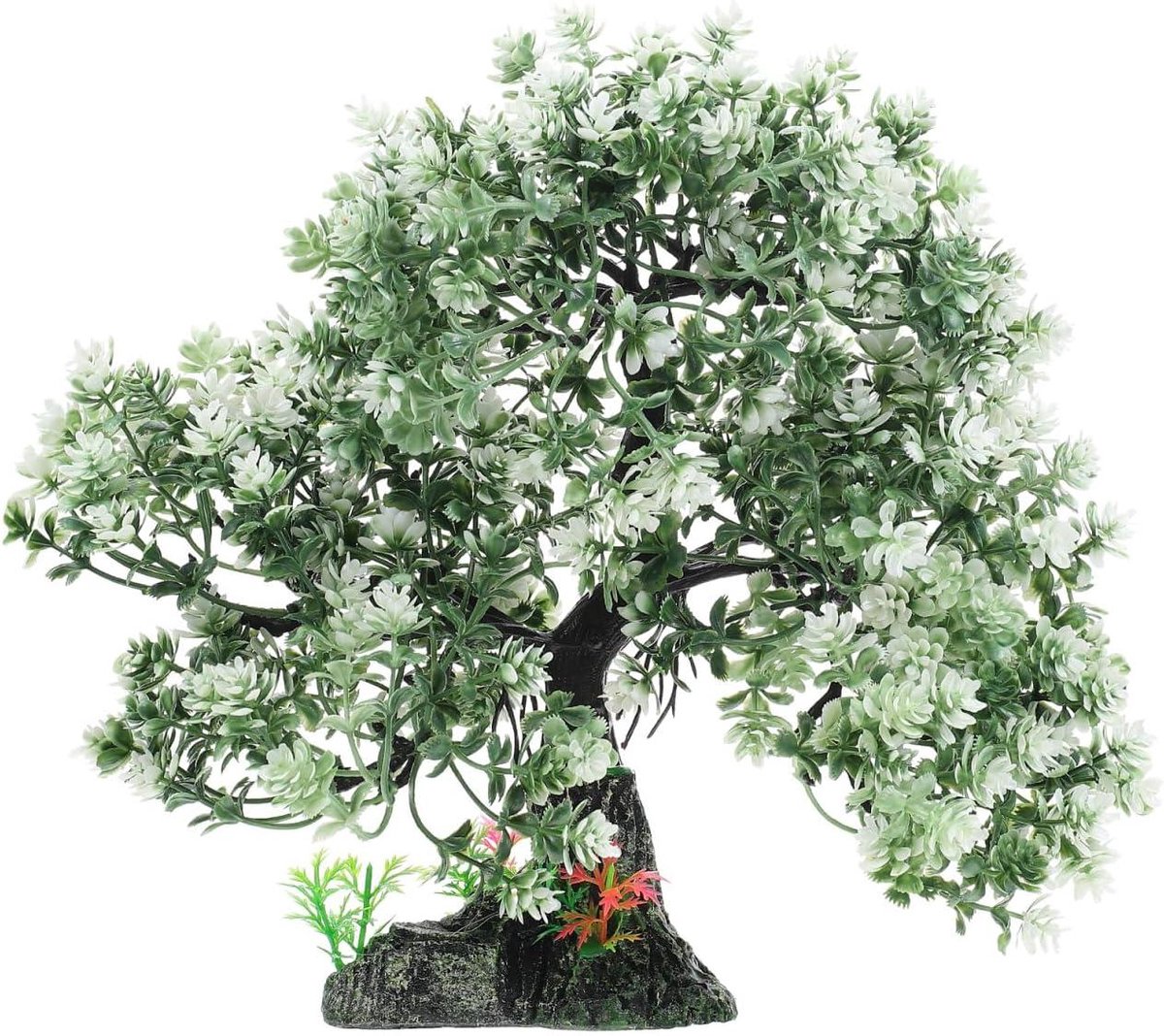 Aquarium Decoratie Valse Plant met Hars Boom Tak - Potplant voor Vissen Tank Landscaping - Decoratieve Aquarium Planten met Realistisch Ontwerp