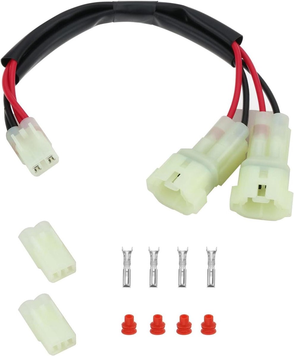Allecto Plus - Motorfiets Twin Power Splitter Set met vrouwelijke connectoren - Compatibel met Honda CB500X CBR650R CB1000R - 2 zoekwoorden: motorfiets, 2-weg splitter - 94 characters