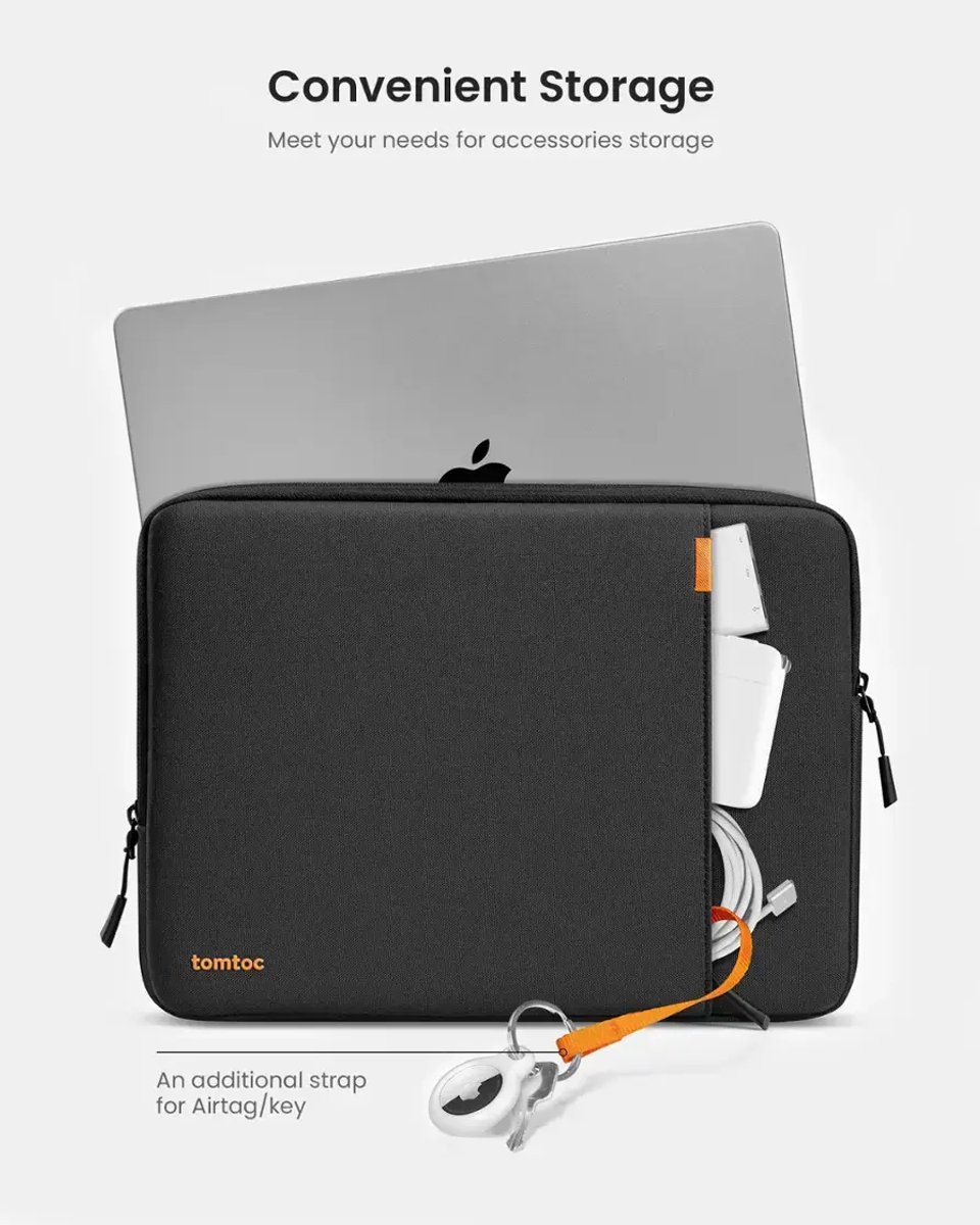 Tomtoc Defender-A13 360° Beschermhoes Set 16 inch Laptop Sleeve Recycled Materiaal - Afbeelding 4