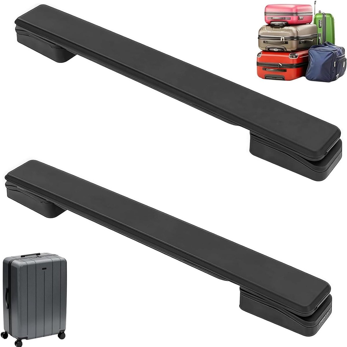 Allecto Plus - Vervangende koffergrepen 20 cm - Kunststof handgreep voor bagage - Reservegreep voor reiskoffer - Gereedschapskoffer - Kofferbox - Kofferaccessoires - 2 stuks
