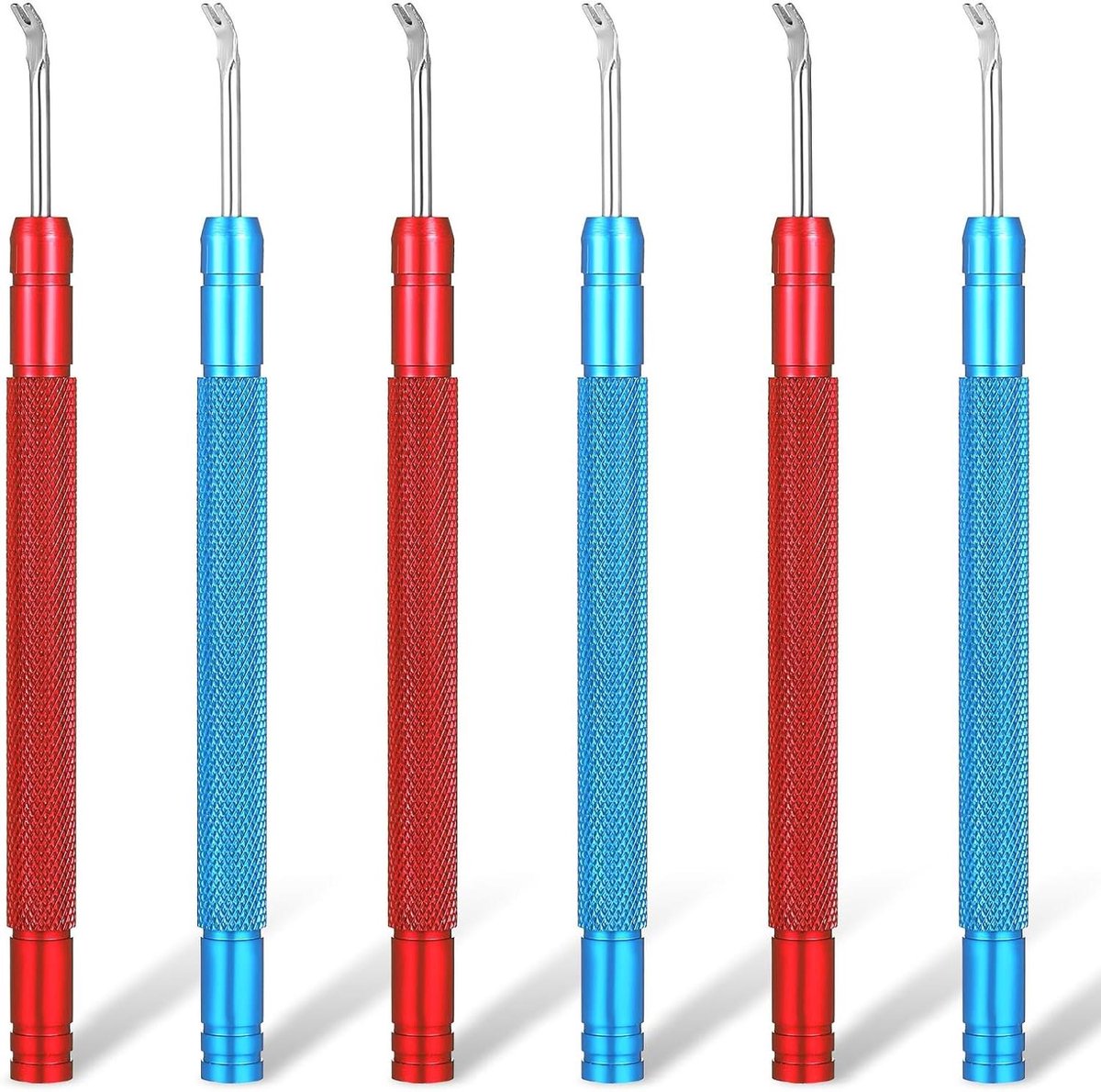 Allecto Plus - Watch Hand Lever Watch Dial Remover Set Watch Naald Verwijderingsgereedschap (Rood Blauw) - 6 stuks