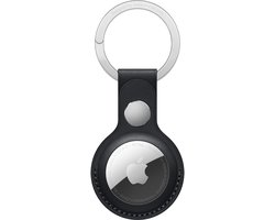 Apple - Airtag Sleutelhanger - leer - Zwart