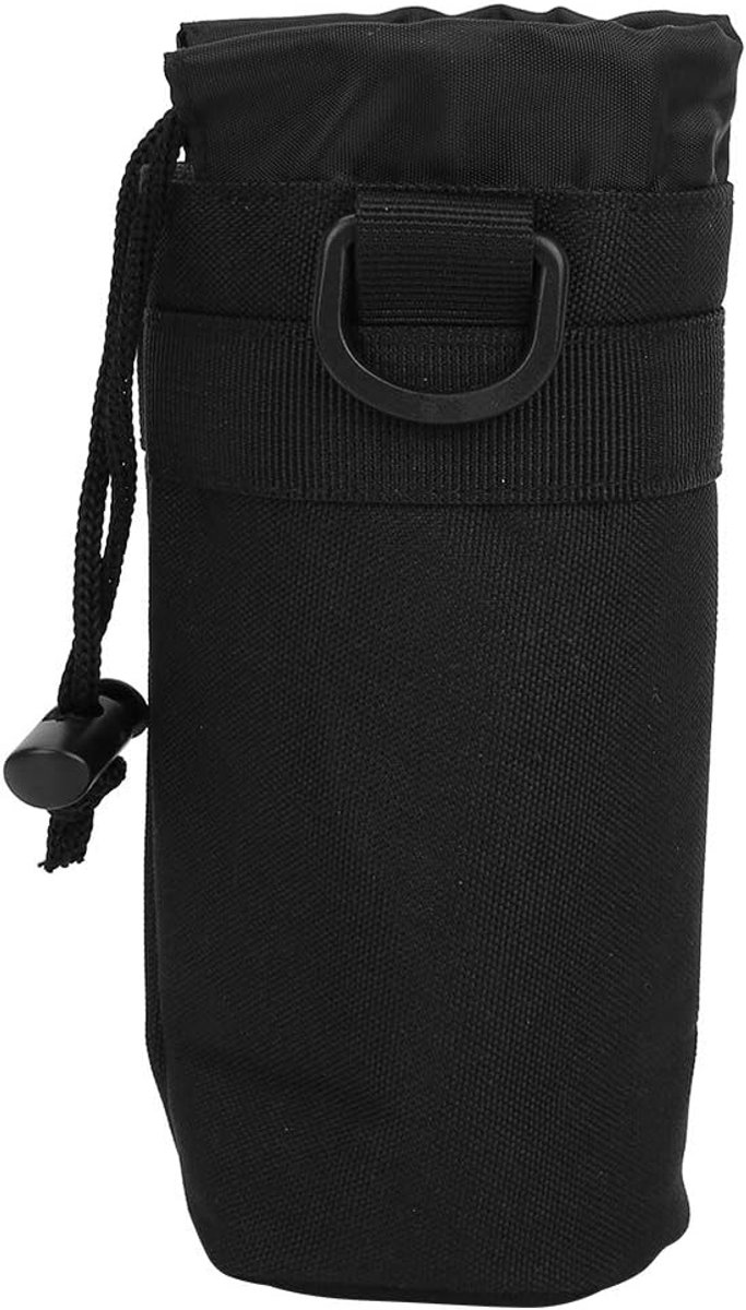 Waterfles Heuptas -Duurzaam Nylon Waterkoker Tas -Anti -slijtage Fles Cover Mouwen -voor Camping Wandelen Reizen - zwart - 16 * 8 * 1 cm
