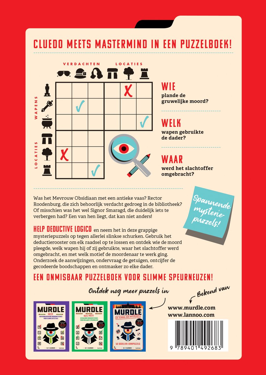 Murdle - Bloedstollende moordmysteries voor pientere puzzelaars - back cover