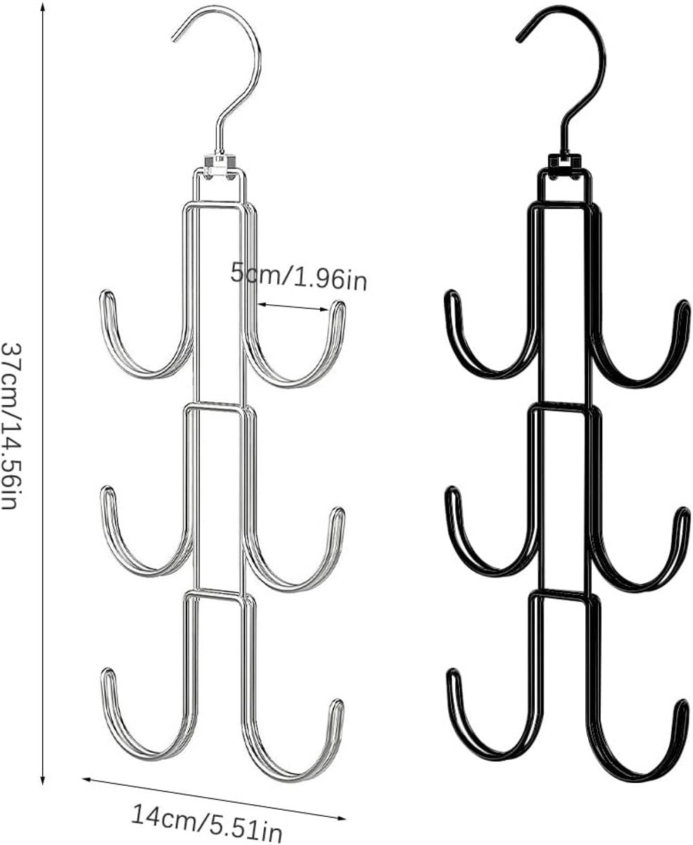 Organisateur Garde-robe Cintre Porte-Cravates Et Ceintures Réglable En X – Crochet Pivotant 360°, Organisation Placard, Jusqu'à 20 Accessoires Organisateur De Cravates Avec Crochet Pivotant 360