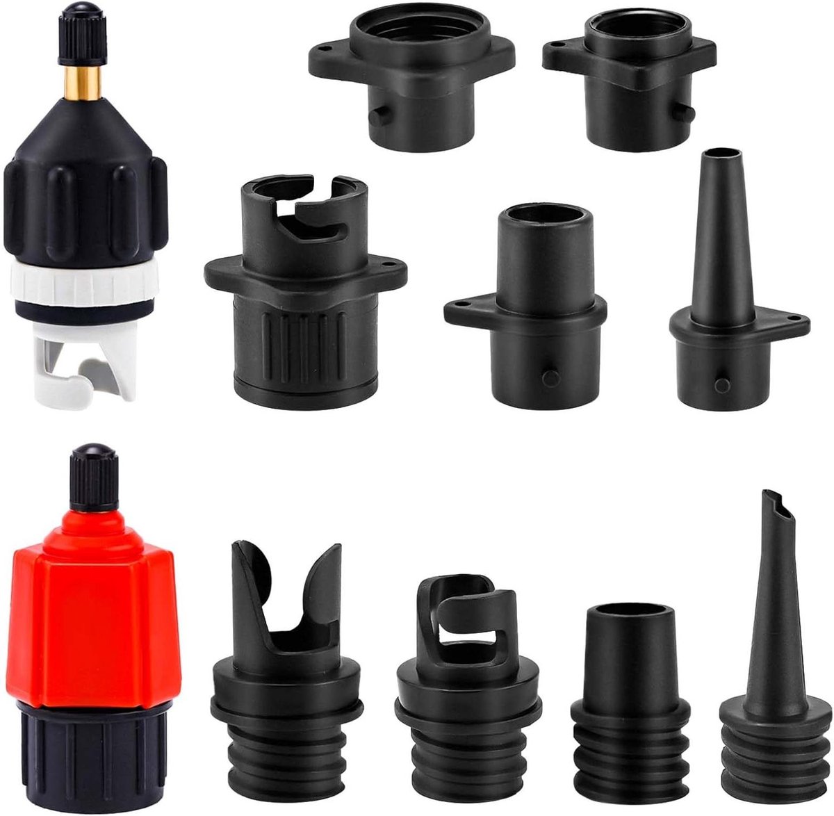 Allecto Plus - Opblaasbare Sup Pompadapter voor Stand-Up Paddleboard en Kajakken - 11 Stuks met Kunststof Paddleboard en Pumpbevestiging.