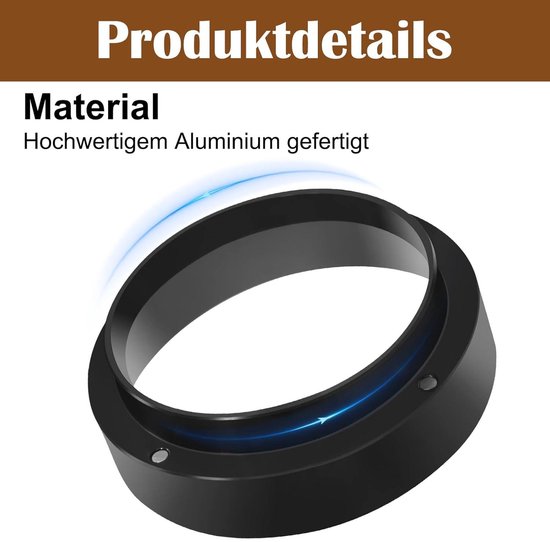 Zocipro Doseerring, 58 mm, magnetische espresso doseertrechter van