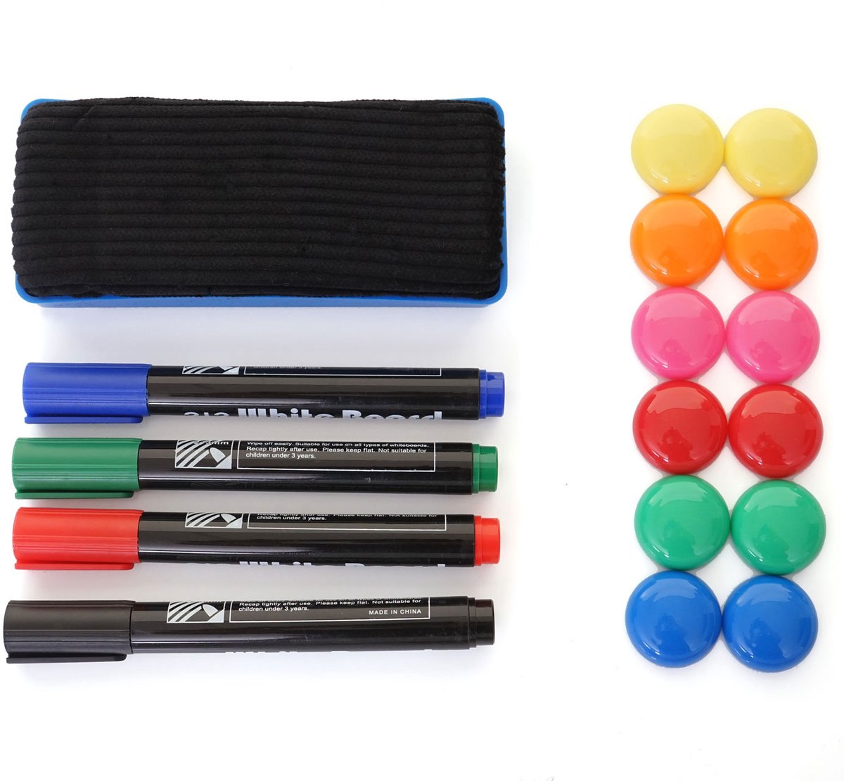 Whiteboard accessoires MCW-C93, memobord set magneet boord marker spons