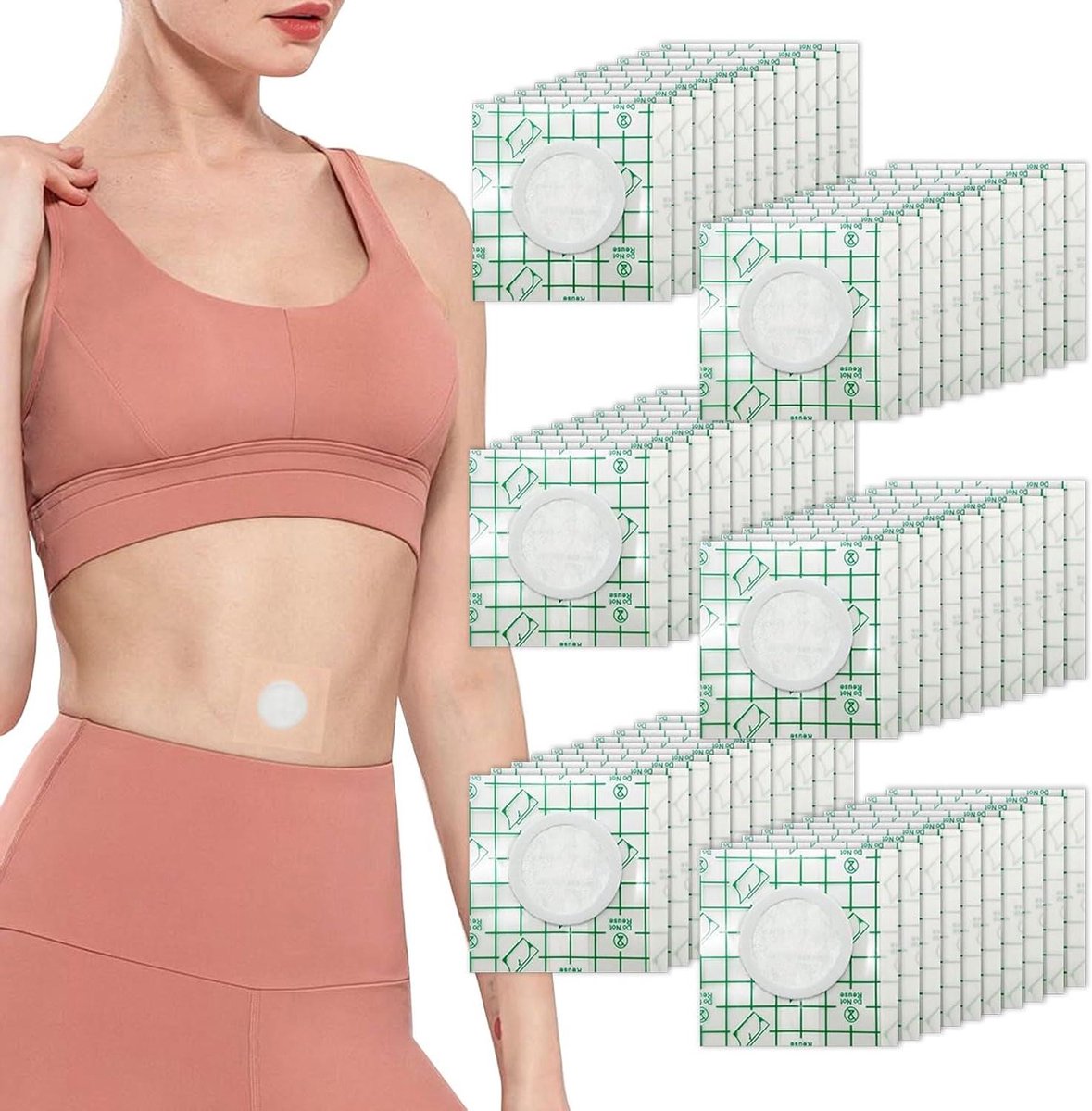 Wegwerp Castorolie Wraps - Waterdicht - Set van 60 stuks - Voor Navel - Pleister - Pack
