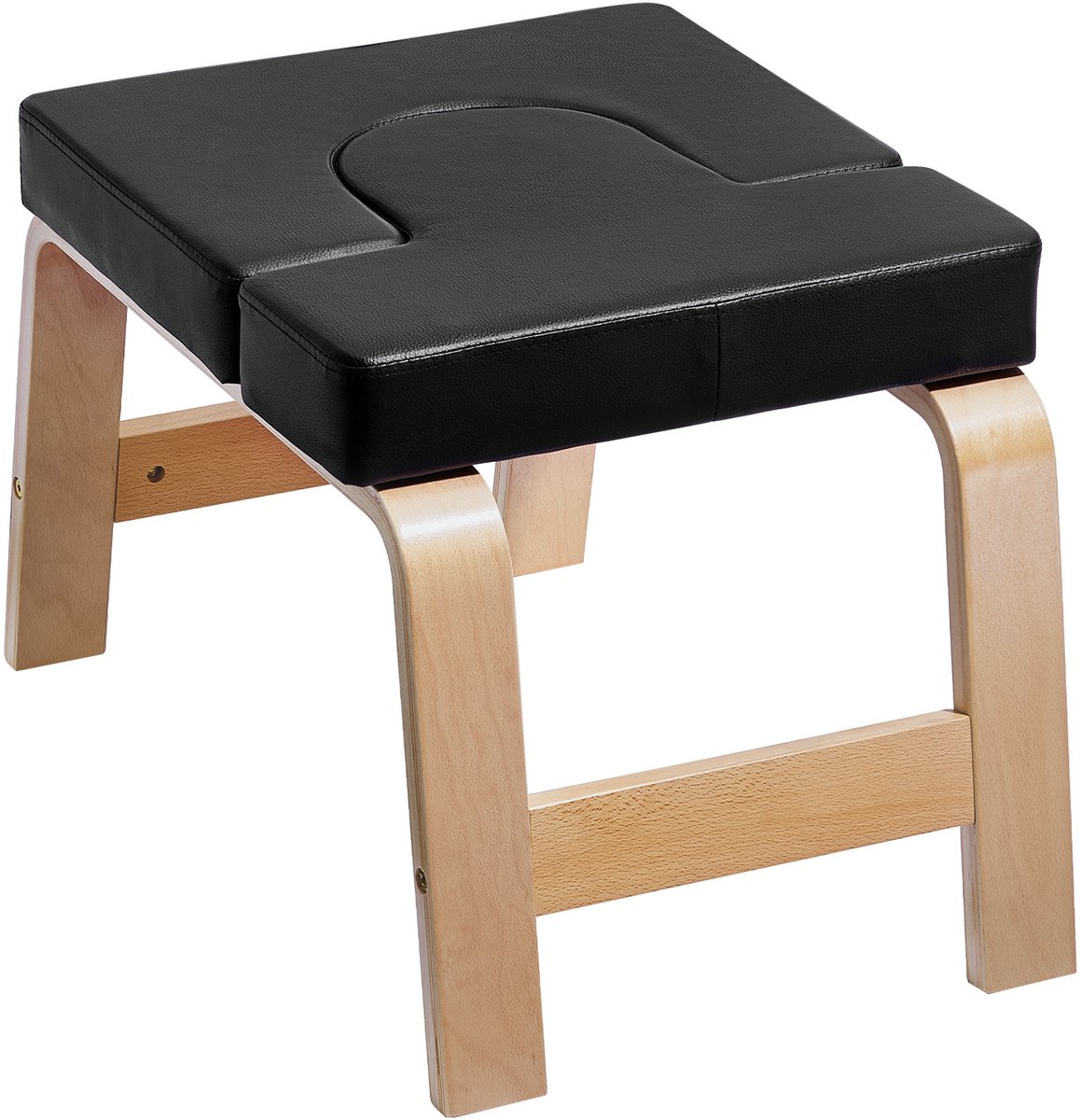 Hoofdstandkruk, Yoga PU/stalen Buis, Draagvermogen Ongeveer 200 Kg Hoofdstandstoel Afneembare Montage Inklapbare Handstand Stoel Voor Meditatiebank Plankondersteuning Yoga 43 X 42 1625251064