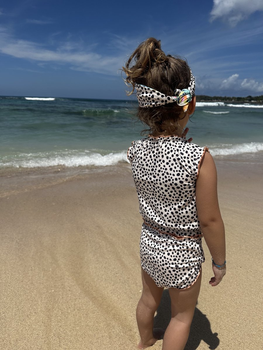 Ducksday - Omkeerbare baby tankini met haarlint - voor meisjes - UPF 50+ - Driedelige zwemset - Moana — afbeelding 5