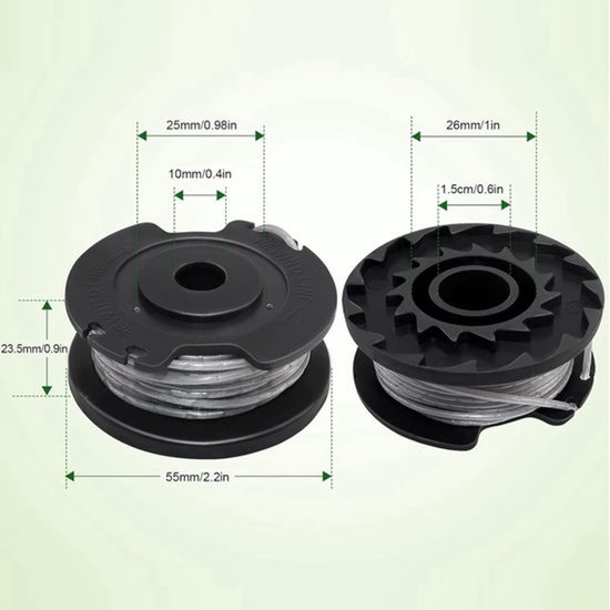 3 stuks Spool & Lijn Vervanging geschikt voor Bosch Easy Gras Cut 18 V 23 26 18 Strimmer Bijlagen Onderdeelnummer F016800569 van Merkloos	 — afbeelding 4