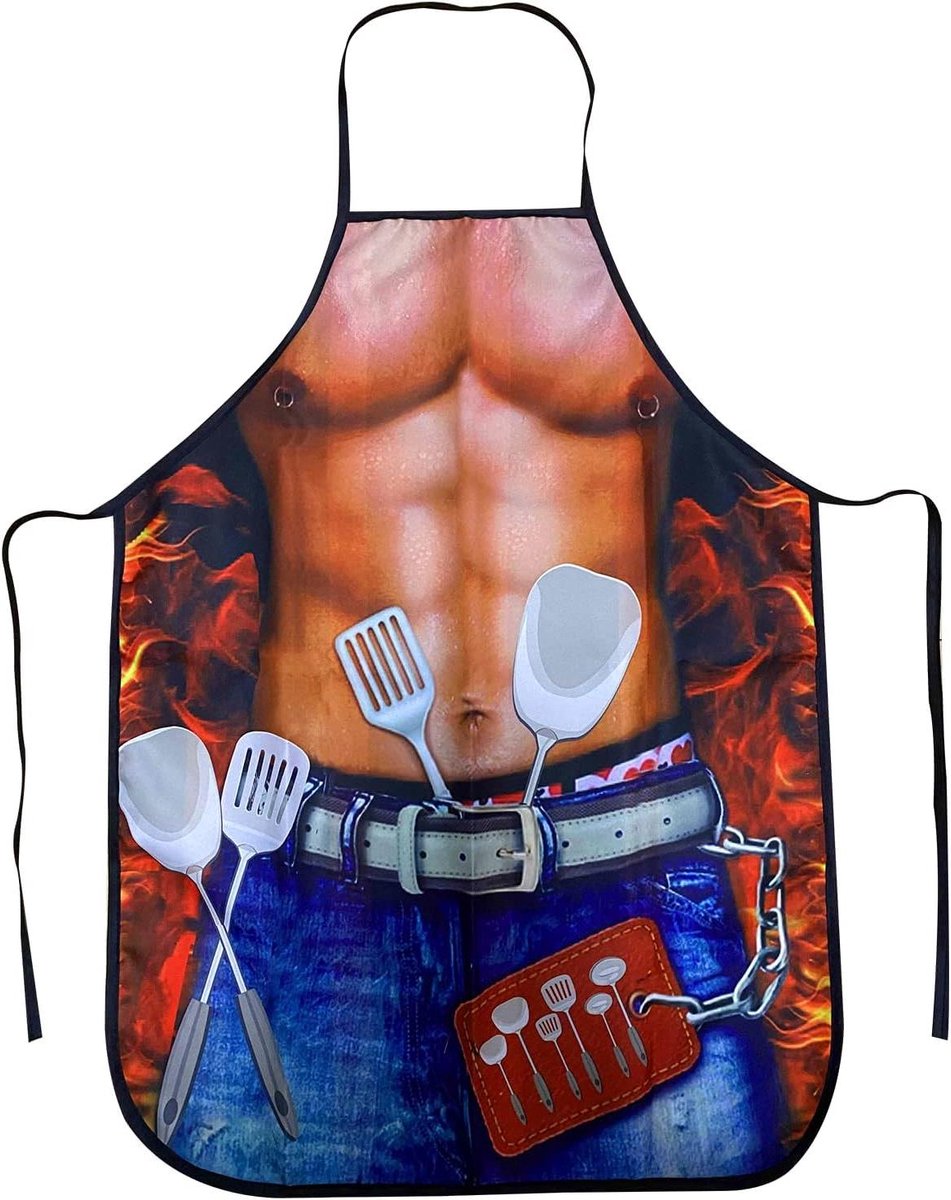 JGS Premium - Kookschort voor Mannen - Grappig Keukenschort voor Mannen BBQ - Cadeau voor Mannen - Kookschort voor BBQ Feest - Volwassen Keukenschort met Humor