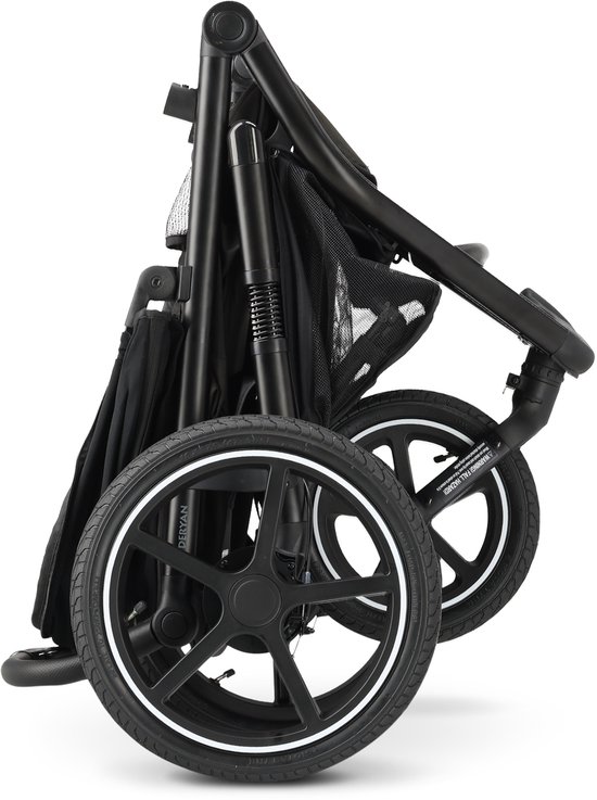 Deryan Bolt hardloop kinderwagen - Jogging buggy - Muggennet - Zwart