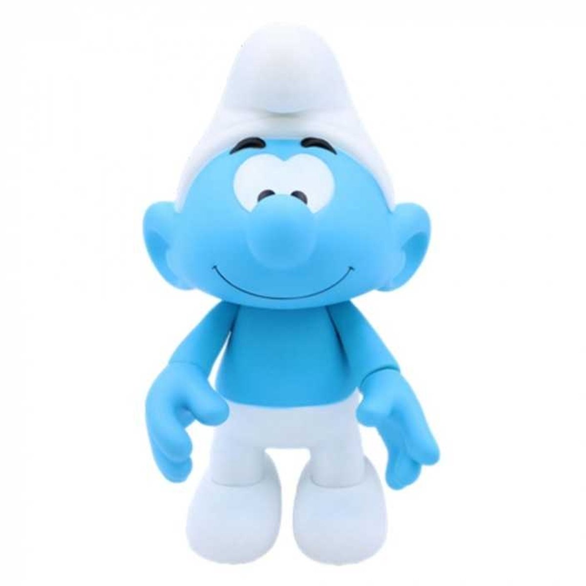 Smurfen figuur - Licht plastic - Flocked versie - Met beweegbare armpjes - 20 cm Lichtgewicht