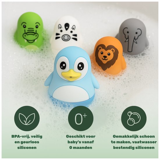 TensCare - 5 stuks dierentuin badthermometers (1 set) - badthermometer baby - badthermometer - bad thermometer baby - digitale badthermometer - waterthermometer baby van Tenscare — afbeelding 4
