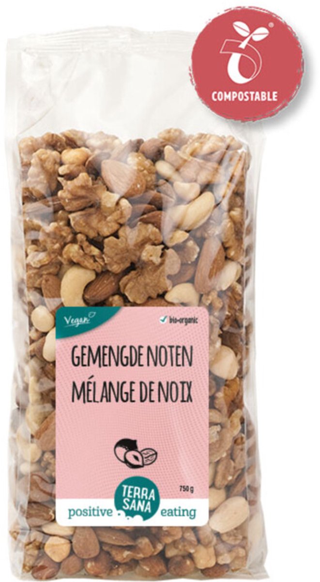 Terrasana Gemengde Noten - 6 x 750 gr - Voordeelverpakking
