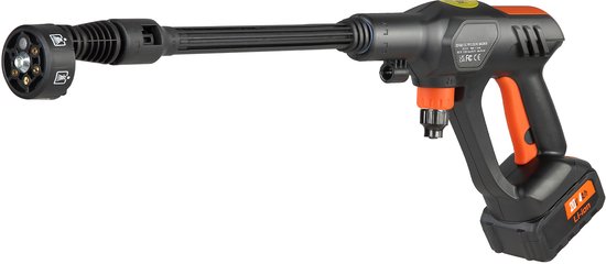 accu-hogedrukreiniger, draadloze waterdrukreiniger, spuitpistool, hogedrukreinigerpistool (250W 21V, 50bar, voor mobiele reiniging en irrigatie, 4L/min, incl. accessoires, oplader) van DeWalt — afbeelding 2