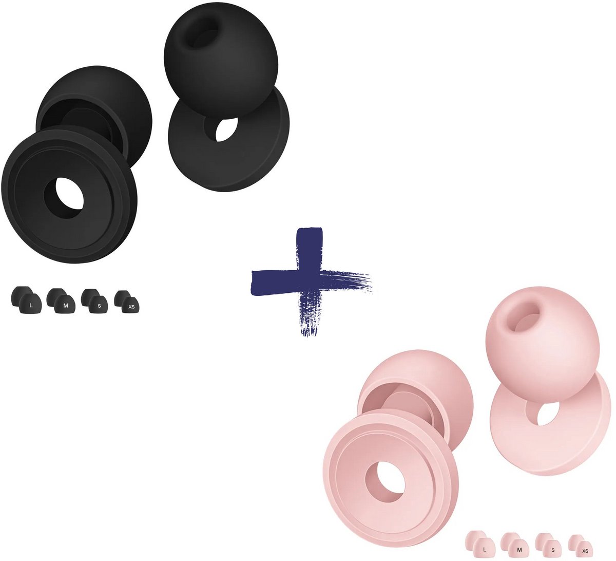 Nova Venture CometPods Duo Set – Loop Earplugs Style – 33dB Noise Reduction Earplugs – The Quiet Experience – Comfortabele Oordoppen – Zwart & Roze