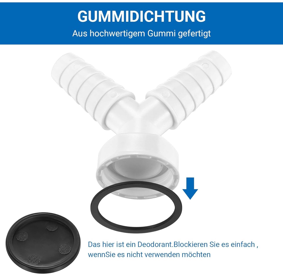 afvoerslang - 2,5m - 19x22mm - voor wasmachine en vaatwasser