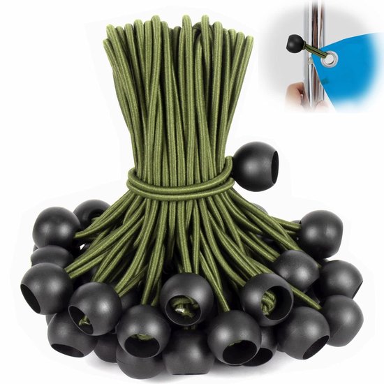 Spanrubbers met bol - rubberen spanners - 50 stuks | bol
