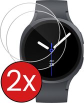 Screenprotector - 2 Stuks - Geschikt voor Samsung Galaxy Watch 8 (44 mm) - Sterk & Shockproof - Tempered Glass - Gehard Glas - Beschermglas Screen Cover - Bescherm Protector voor Smartwatch