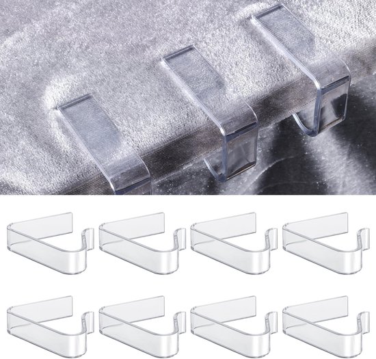 DIYexpert Tafelkleedklemmen, transparant, Made in Germany, stabiele tafelklemmen voor dikke tafels tot 45 mm, weerbestendig en antislip, tafelklemmen voor tuin, balkon en binnen, 8 stuks DIYexpert Tafelkleedklemmen, transparant, Made in Germany, stabiele tafelklemmen voor dikke tafels tot 45 mm, weerbestendig en antislip, tafelklemmen voor tuin, balkon en binnen, 8 stuks