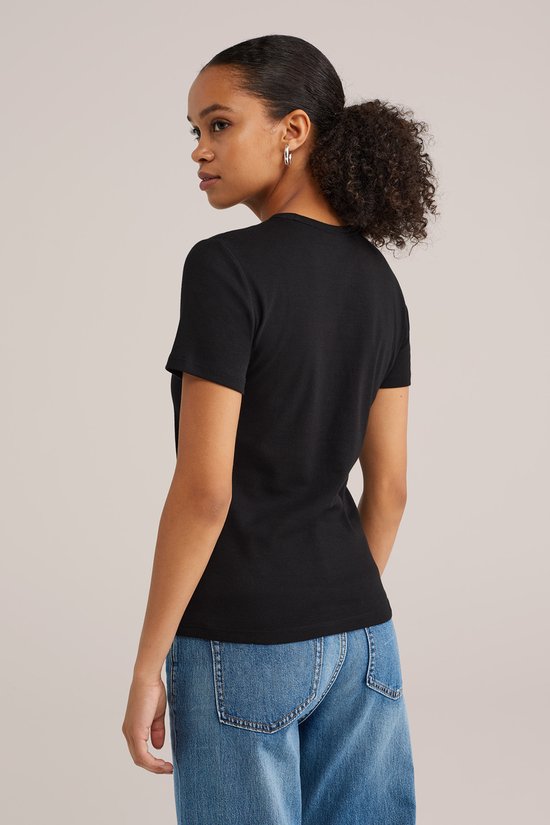 T-shirt côtelé pour femme WE Fashion