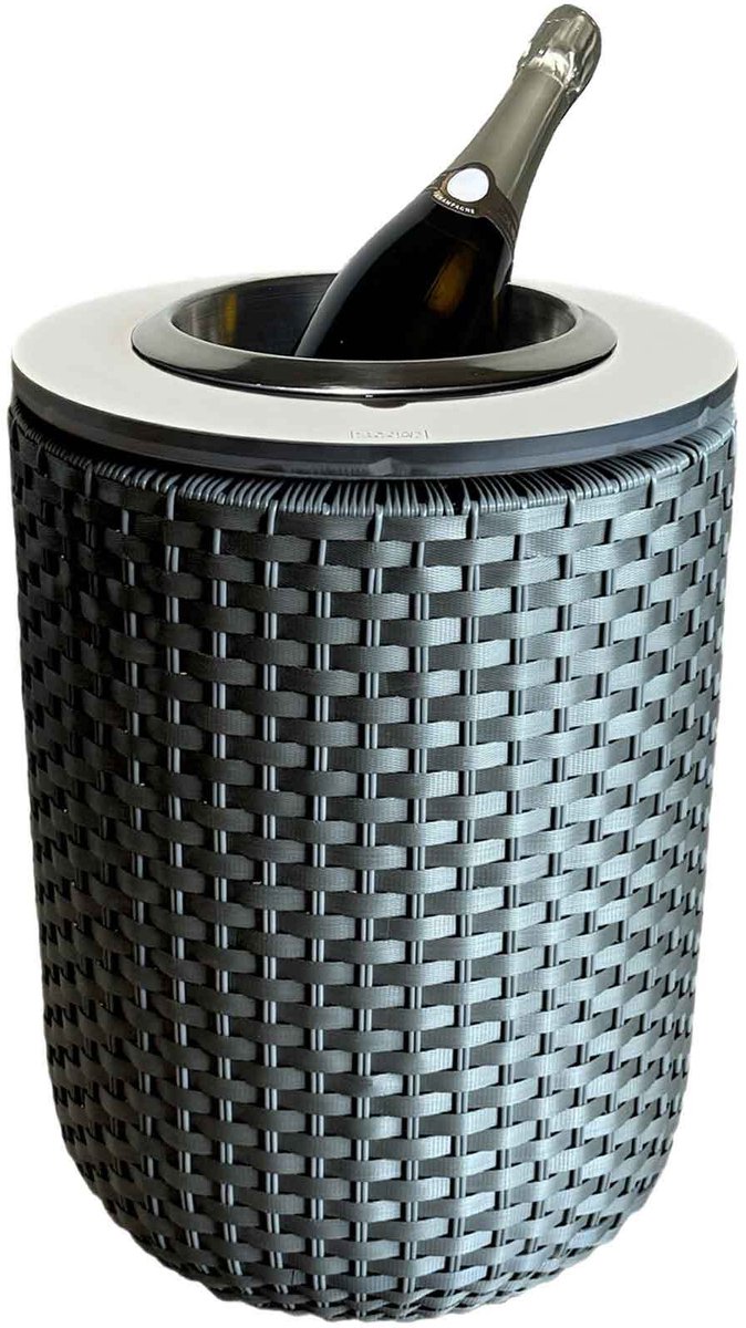 COOTAB Cooler Table 4-in-1 Loungetisch mit Edelstahl-Kühler London 50 cm antraciet