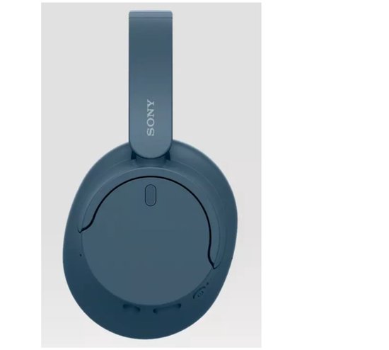 Blauwe Sony WH-CH720N koptelefoon, met Sony logo op de hoofdband.