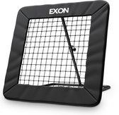 Exon® Verstelbare Rebounder - 84x84cm - Kickback - Tchouck - Inclusief Grondankers - Voetbal Bouncer - Voetbal Trainingsmateriaal - Zwart