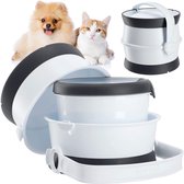 Curver Voedselcontainer Travelkit Hond en Kat - 1,5L - 17x19x18cm - Wit/grijs