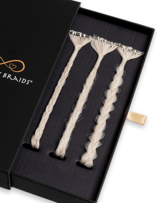 Infinity Braids - Braidies - Set van 3 Clip-in Vlechtjes - Lizzy, Jolie ...