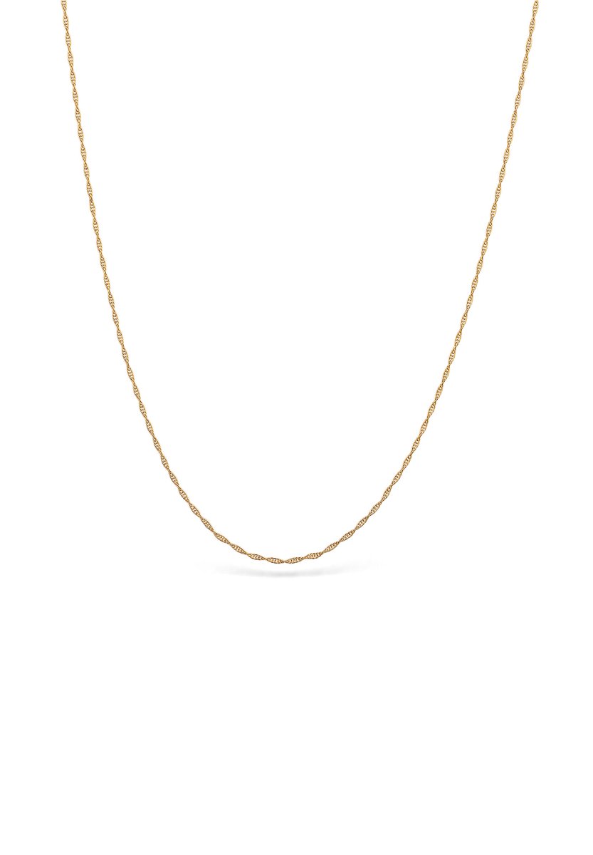 KUZZOI - Halsketting - Ketting Heren Gedraaide Schakelketting 925 Sterling Zilver 45 cm -